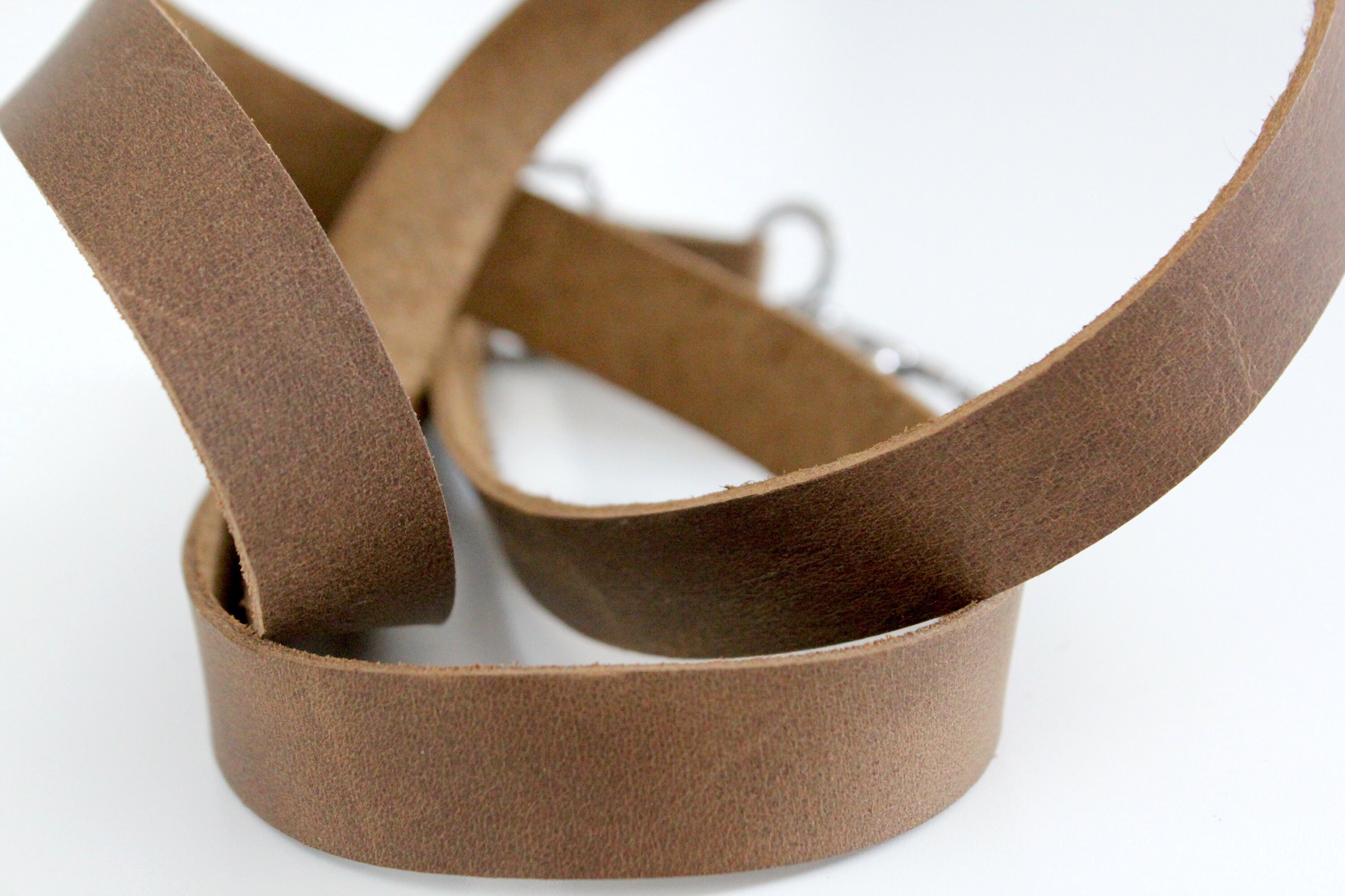 Leather lanyard Brown long keychain. Leather strap. Long Etsy