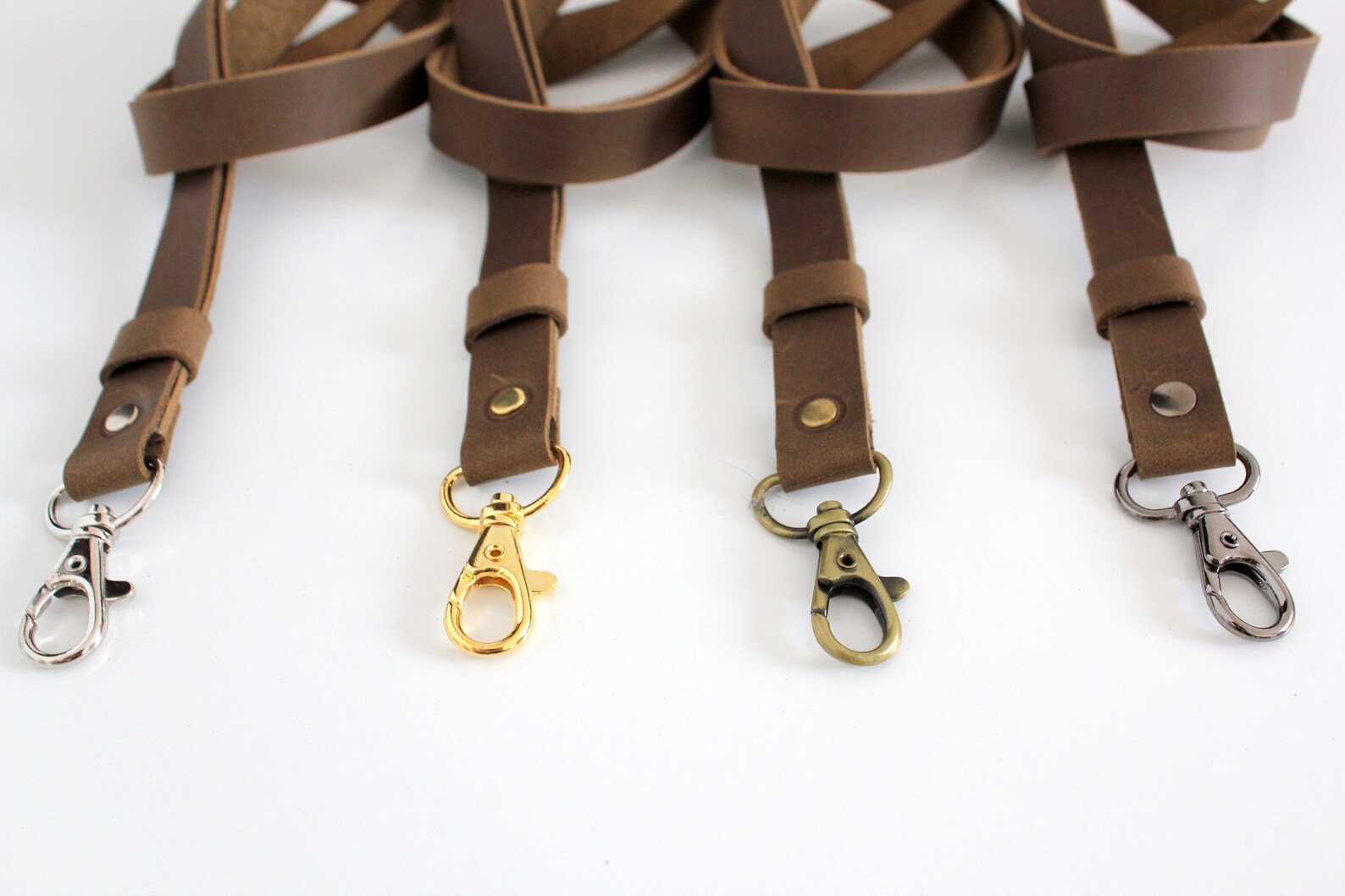 Brown leather lanyard Pocket lanyard Keychain Keyholder Etsy