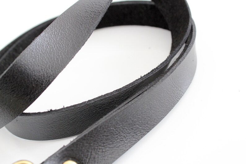 Leather Neck Strap Neck Lanyard Leather Lanyard Black Etsy
