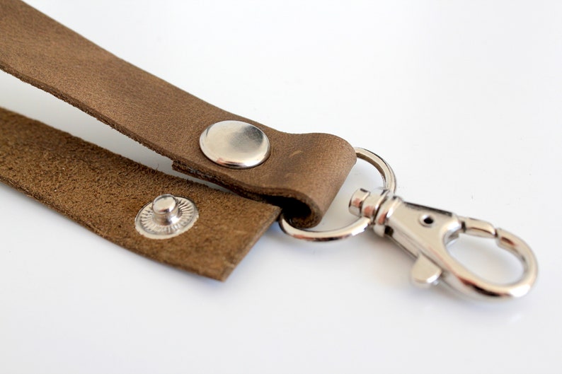 wristlet strap brown leather wristlet key fob wristlet Wristlet keychain