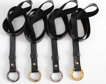 Leather Lanyard for Keys, ID Badge, Cellphone, Neck Strap