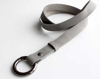 Personalized teacher leather lanyard, Leather lanyard keychain, Lanyard for men, Lanyard for keys, lanyard for badge holder nurse