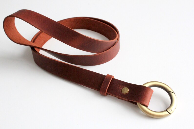 Lanyard for Keys. Leather Lanyard With Strong Ring. Brown Etsy
