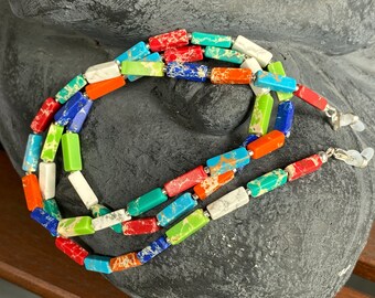 Multicolor Eyeglass Chain, gemstone howlite glasses Chain