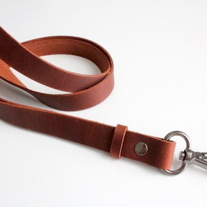 Cordão de couro marrom para chaves, Cordão de couro personalizado para professor, Cordão de chaveiro, Cordão removível, Cordão de couro para crachá