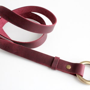 Burgundy Leather lanyard with strong ring. Marsala lanyard id holder. Personalized custom Lanyard. leather key fob. Gift Teachers lanyard