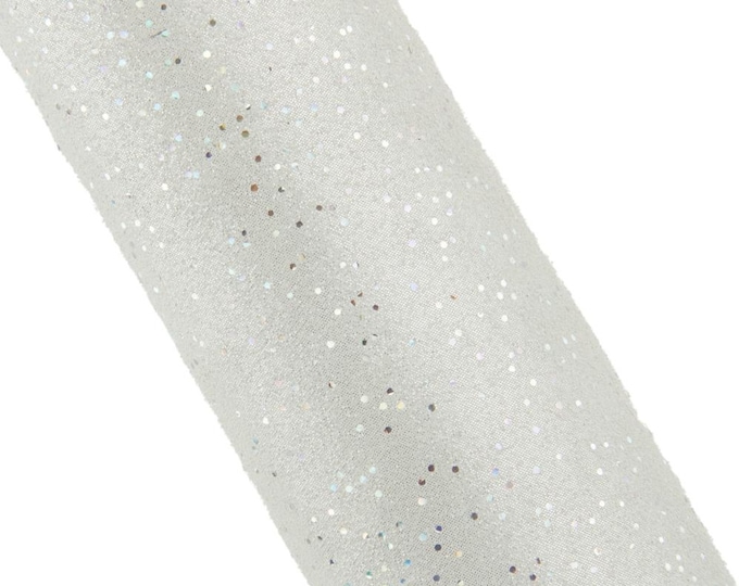 Sparkle White Leather Hide, Glitter Metallic Leather skin, iridescent dots on goat 0.7 - 0.9 mm  B18802-MT(st) La Garzarara