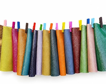 Iridescent Textured Leather Scraps, Pearlescent Metallic Offcuts, Colorful Shimmer Leather Pieces 6x5" / 15x12 cm RT93/B