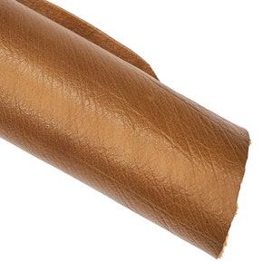 Pellame cuoio scuro con GRANA, capra lucida morbida, pelle lucida sportiva con venature, 0.9 - 1.1 mm B16543-TU La Garzarara