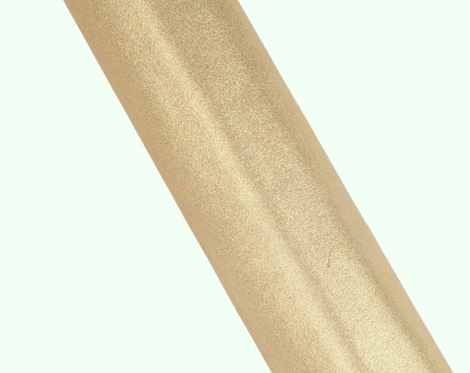 Champagne Metallic Suede Leather, Shimmer Leather Hide, Sparkle Suede for Bags Leathercraft B18585-MT La Garzarara