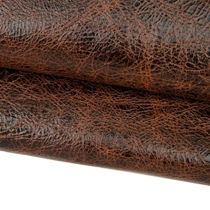 Capra STROPICCIATA marrone rossiccio, pelle lucida stampa CRACKLE, pellame morbido sportivo B17570-TU La Garzarara