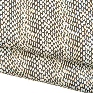 REPTILE printed leather hide, white black SNAKE textured cowhide, python pattern on calfskin, 0.8 - 1.1 mm B18827-ST  La Garzarara