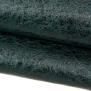 Capra LUCIDA verdone, pellame VINTAGE stropicciato, pelle sportiva effetto crackled verde scuro B17553-VT La Garzarara