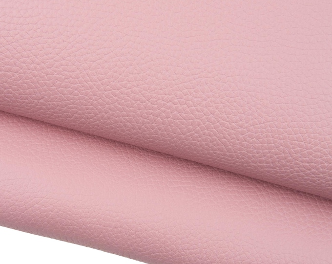 PEBBLE GRAIN printed leather hide, pink soft cowhide, matt thick calfskin for crafters B18890-TU La Garzarara