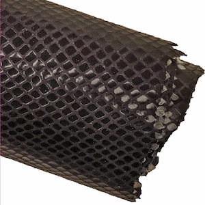 CAPRA STAMPA pitone grigio scuro e nero, pelle stampata serpente lucida, pellame morbido sottile motivo rettile B14787-TB La Garzarara