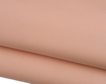 Pink SMOOTH leather skin, GLOSSY soft goatskin, classic flat material 0.8 - 0.9 mm for hobbyists  B19105-TU La Garzarara