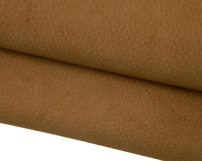 Light brown NUBUCK leather hide, luxurious italian SUEDE calfskin, cowhide for diy project B17848-TU La Garzarara