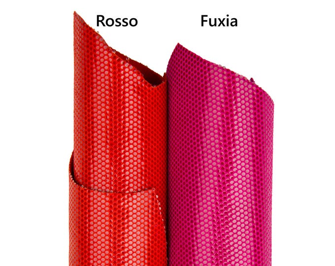 Red - fuxia METALLIC leather skin, soft sparkle suede goatskin, hide for hobbyists B17694-(MT)ST La Garzarara