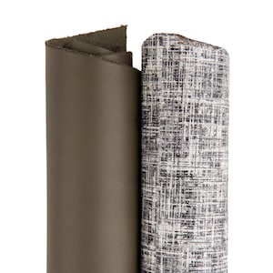 2 pelli ABBINATE tono grigio, vitello liscio e capra laminata stampata glitter per il fai da te B17517-MT(ST) La Garzarara