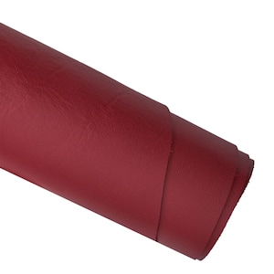 Pellame ROSSO scuro morbido, vitello nappato lucido, pelle liscia tinta unita B16764-TU La Garzarara