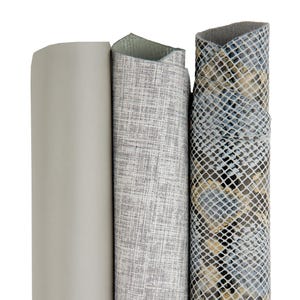 Bundle of 3 GREY leather skins, gray smooth hide and 2 printed goatskins as per picture B17523-ST La Garzarara