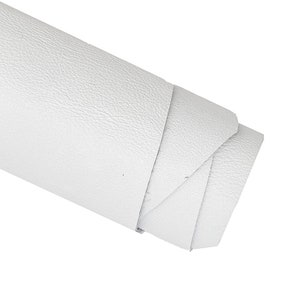 White SPORTY leather hide, solid color cowhide with natural grain, semi glossy milled calfskin, 1.7 - 1.8 mm B16799-TU La Garzarara