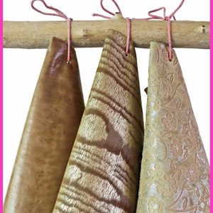 LOTTO di 3 PELLI marrone, taupe, argento, set di pellami laminati, stampati, sportivi in abbinamento come da foto B14952-MT(st) La Garzarara