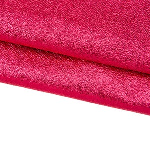 Red METALLIC leather skin, SPARKLE wrinkled goatskin, soft hide for diy projects B17658-MT La Garzarara