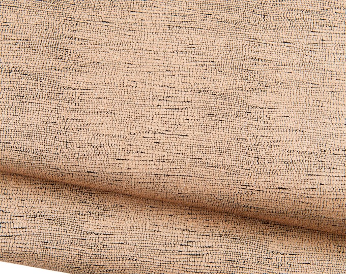 Matte Glitter Goat Leather Hide, Champagne Metallic Skin, Textured Genuine Leather, Fashion Leather for Bags B19009-MT La Garzarara