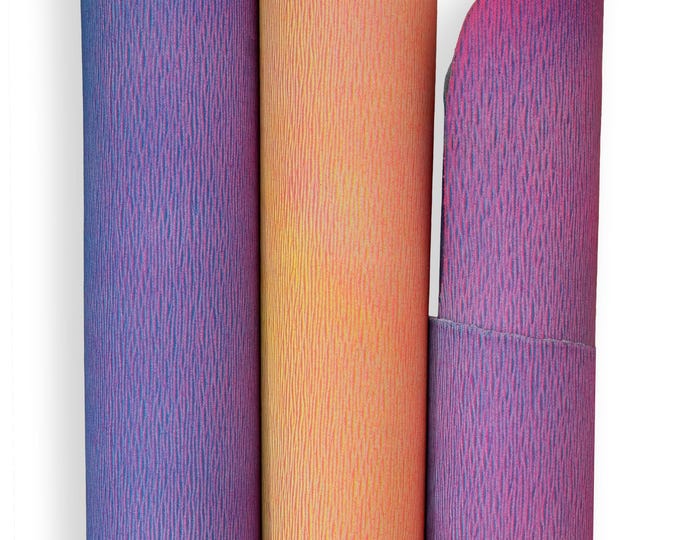 STRIPED leather hide, pink, blue, yellow, orange printed cowhide, SPORTY matt calfskin for diy projects B18697-ST La Garzarara