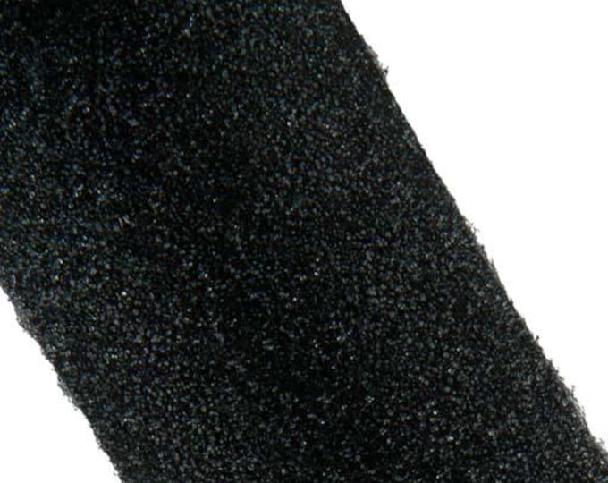 Black metallic leather skin, GLITTERED fabric matched to goatskin, bright sparkle soft hide for crafting 1.3 - 1.5 mm B19133-MT La Garzarara