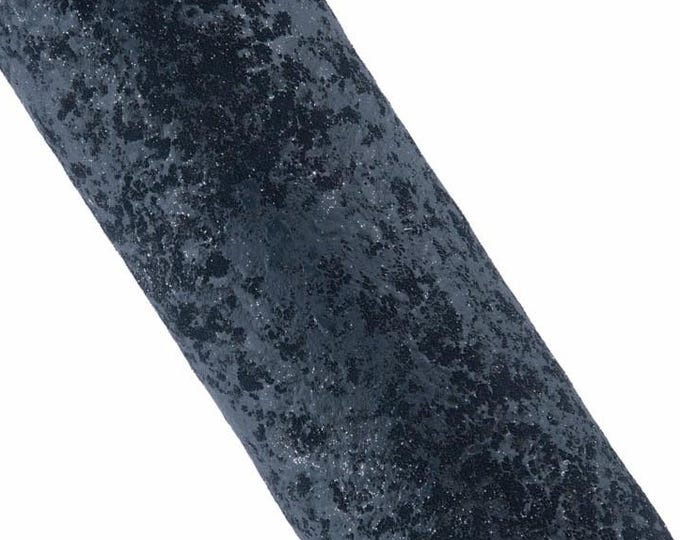 Stone Effect Leather Skin, Matte Glitter Genuin hide, blue glitter goat leather skin B19014-MT(st) La Garzarara