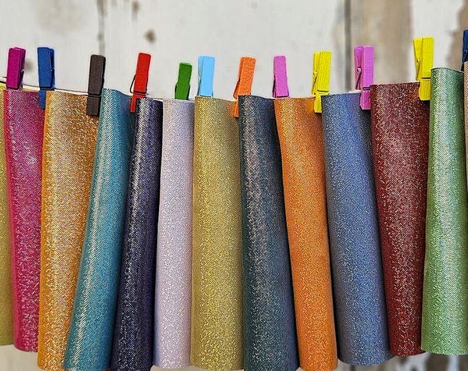 10 Colorful printed leather scraps RANDOM selection, microdot metallic printed leather pieces  6x5" / 15x12 cm RT93/B