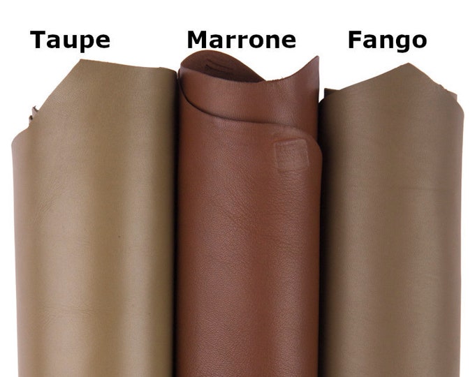 SOFT NAPPA lambskin sheepskin leather hide – taupe beige light brown lamb sheep skin for garments & accessories B14790-TU La Garzarara