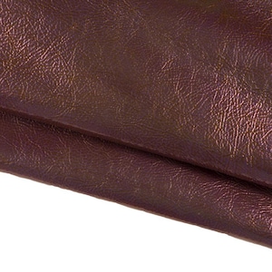 IRIDESCENT soft LEATHER skin, metallic wrinkled patent goatskin, glossy naplack hide, 0.9 -1.1 mm for elegant items B16840-MT La Garzarara