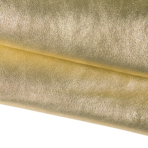 Luxurious soft PLATINUM metallic leather skin, tiny grain textured italian goatskin hide, perfect for DIY projects B16917-MT La Garzarara
