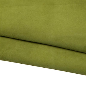 Pelle di CAMOSCIO verde, capra scamosciata morbida, pellame ideale per hobbisti e artigiani B17068-TU La Garzarara