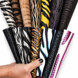 Ritagli di pellami stampa zebra, scampoli zebrati casuali, fantasie animalier colorate per bijoux e creazioni15x12 cm   RT326  La Garzarara