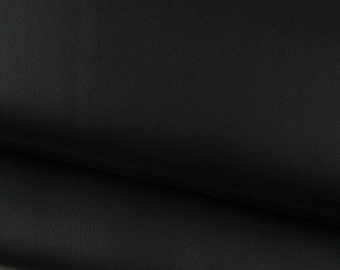 GENUINE black SHEEPSKIN, smooth matt lambskins, soft, fluffy nappa 0.7 - 0.9 mm, for crafters B19358-TB La Garzarara