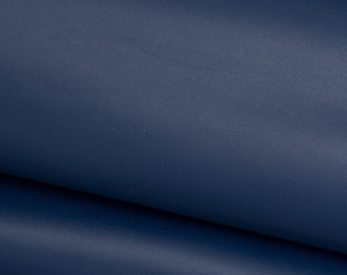 Blue leather hide, micro - STRIPE print on cowhide, sporty  EMBOSSED cowhide for crafters, 1.0 - 1.2 mm B19590-ST La Garzarara