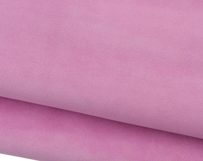 Bundle of 4 pink SUEDE leather skins, high quality SOFT suede baby calf, 0.6 - 0.7 mm, ideal for hobbyists B19111-TU La Garzarara