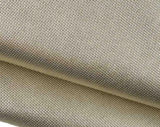 Platinum METALLIC leather hide, soft SPARKLE embossed cowhide, glossy calfskin for diy projects B19343-MT(st) La Garzarara