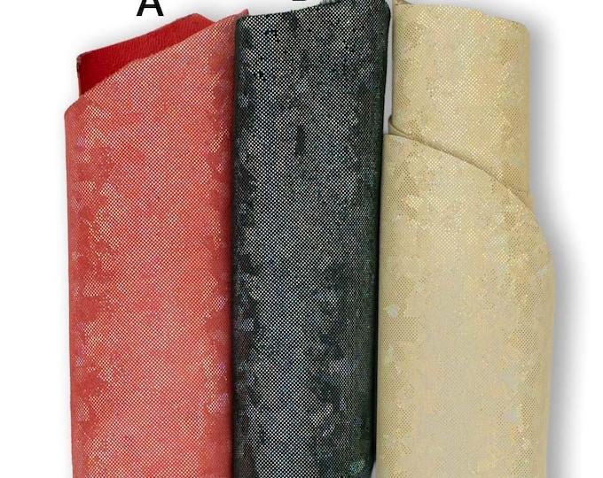 IRIDESCENT METALLIC leather skin, red - blue - light gold bright goatskin, soft hide for crafters B19228-MT(st) La Garzarara