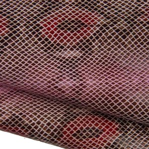 Couro vermelho borgonha com estampa de píton, couro de bezerro brilhante com estampa de cobra, couro macio com padrão de réptil para projetos DIY B19445-ST La Garzarara