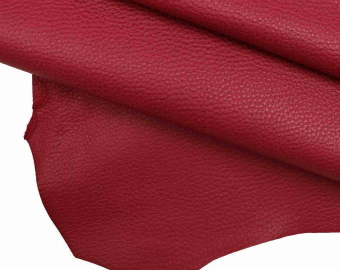 Soft raspberry pink pebbled goatskin leather SKIN hide, semi glossy embossed goat leather 0.9–1.1 mm for bags  B18821-TU La Garzarara