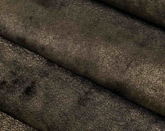soft black suede with green glitter foil with cloudy effect refined look B11576-MT ST La Garzarara Italian leather shiny