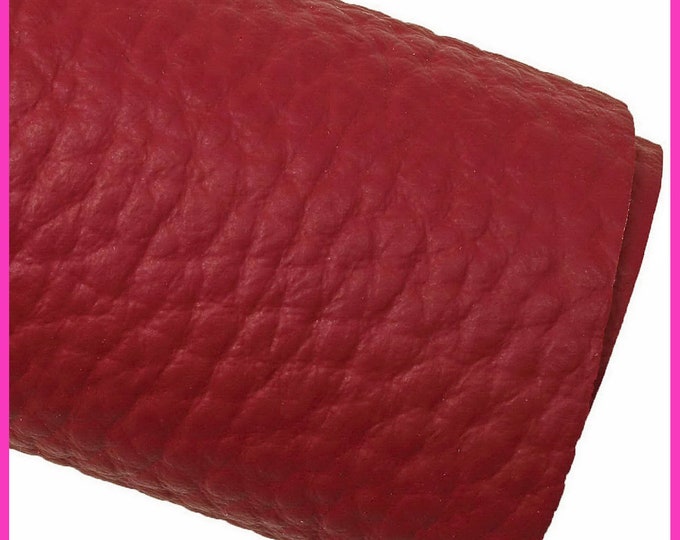 Grained cowhide leather for bags, Pebble GRAIN cyclamine hide, grainy thick soft skins 1.5 - 1.7 mm B15066-TU La Garzarara