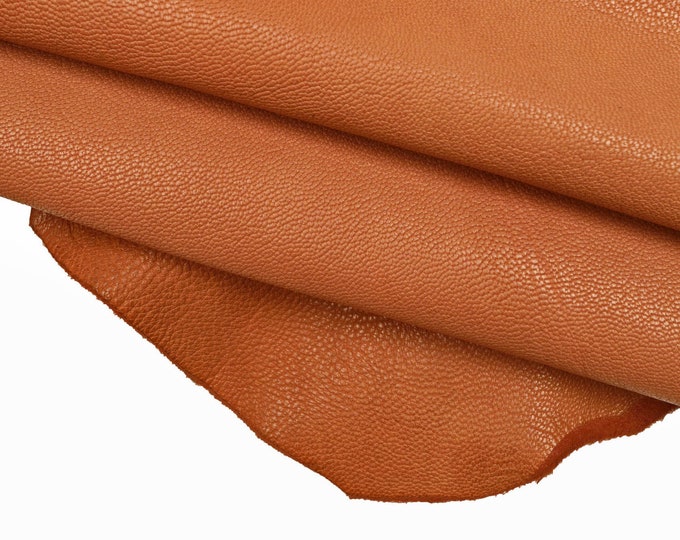 Soft Vintage Hide VEG Tan Light Brown Leather Skin - Tiny Pebble Grain Goatskin  B14721-VT La Garzarara