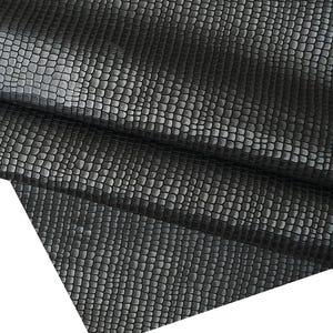 Crocodile embossed leather hide, grey/black and red/black glossy cowhide, soft croc printed calfskin b16551-mt(st)