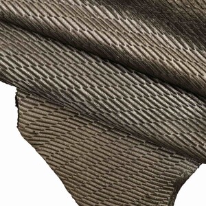 STEEL METAL hair on leather hide, geometrical printed metallic pony calfskin, engraved textured soft cowhide B13165-CV La Garzarara